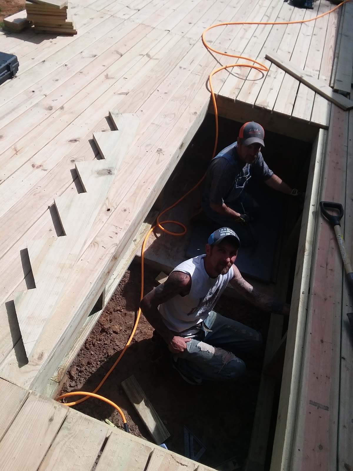 Deck framing crew