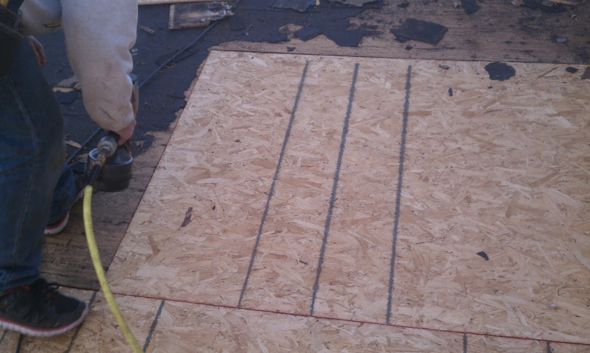 Roof sheathing installation